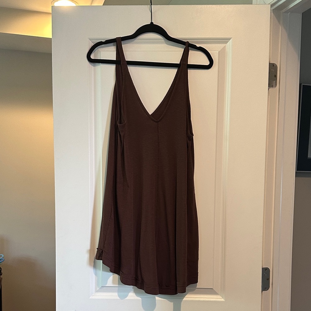 Free People Beach brown V-Neck dress